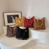Personalized design sense niche retro fringed bag women's autumn imitation suede messenger bag versatile shoulder bag