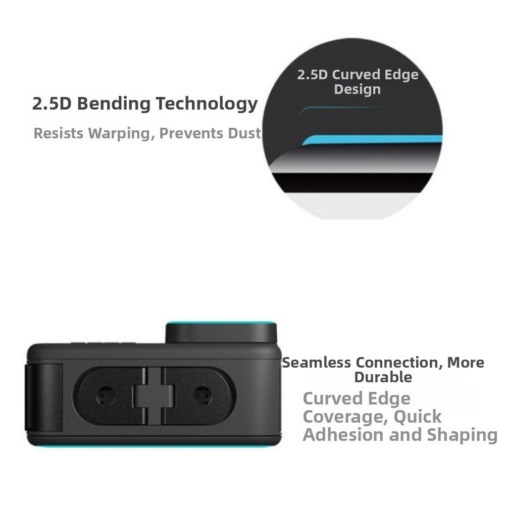 Anti Oil Anti Fingerprint Film Tempered Glass Black Screen Protector  for Go Pro Hero 11 10 9