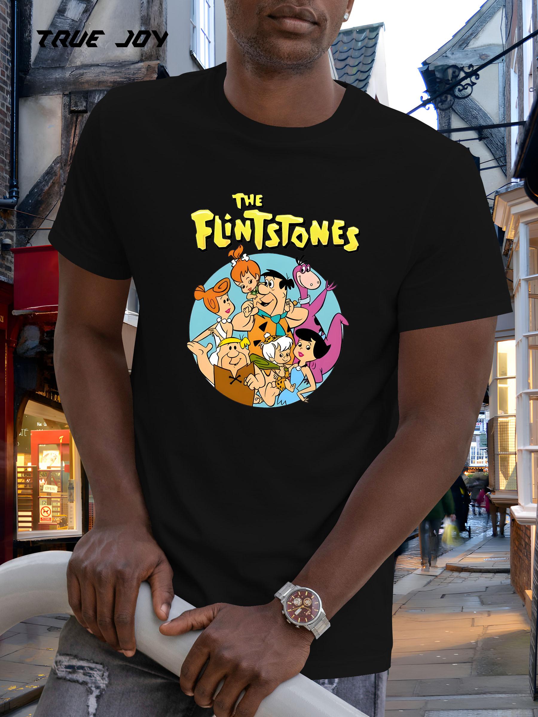 The Flintstones Graphic T-shirt - Casual Summer Short Sleeve XXL