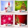 Merry Christmas Santa Claus Tree Print Pattern Tapestry Ceiling Home Living Room Bedroom Wall Decoration Tapestry 230x180cm