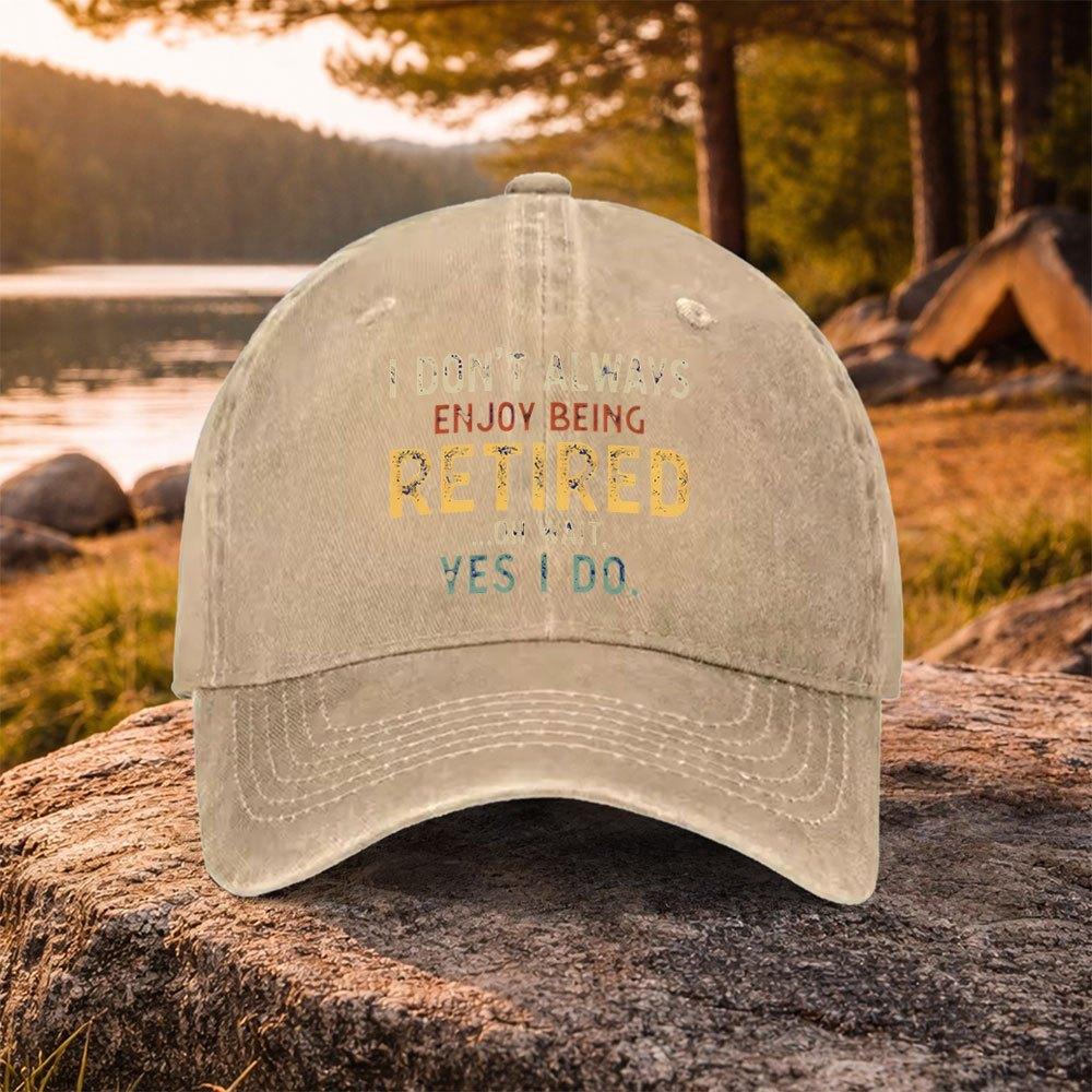 RetireUnisext Life Print Washed Baseball Cap for Golf Casual  Outdoor Unisex Unisexs Hat