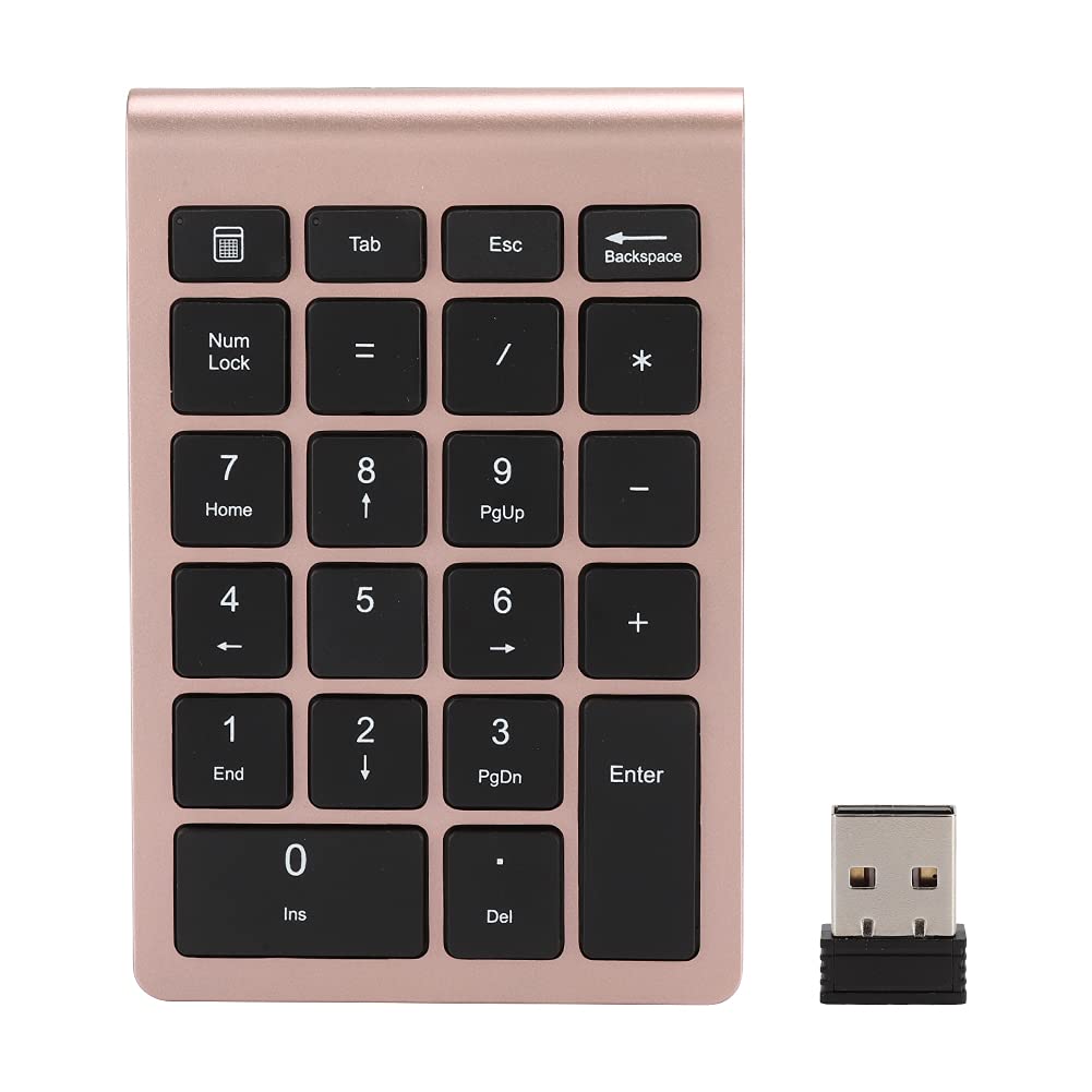 RF304 22-Key Numeric Keypad, USB 2.4G Wireless Mini Keyboard with Receiver, Scissor-Foot Keycap Design, Fast Rebound Speed, Low Latency, Ergonomic