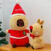 Elk Capybara Plush Toy Santa Claus Capybara Fluffty Doll Capybara Plush Doll  Home Decor