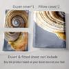 Golden Spiral Shell Bedding Duvet Cover Sets Duvet Covers Pillowcases Gifts (1 * Duvet Cover 2 * Pillowcases, Without Duvet Insert)