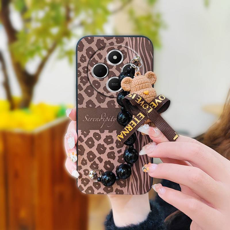 Cartoon Simplicity Phone Case For Redmi A4 5G Back Cover Skin-friendly feel Anti-knock Bear bracelet Dirt-resistant cute