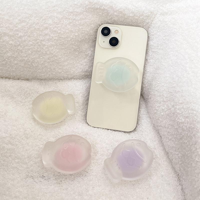 Transparent Matte Sandwich Color Snapper Burnt Mobile Phone Airbag Bracket Pasted Retractable Niche Creative Watch Drama