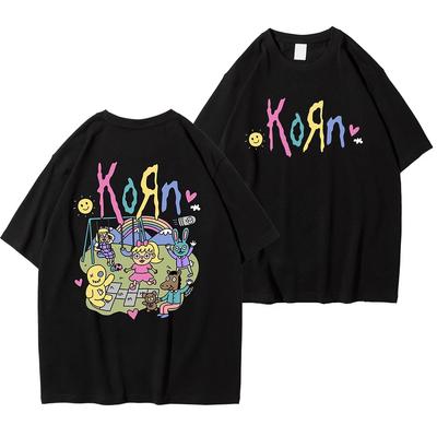 Komik Tişört Erkek Hip Hop %100 Pamuklu Tişört Kısa Kollu O Yaka Tişört Parks Müzik Grubu Hayranları Tişörtleri Unisex Gömlek Erkek
