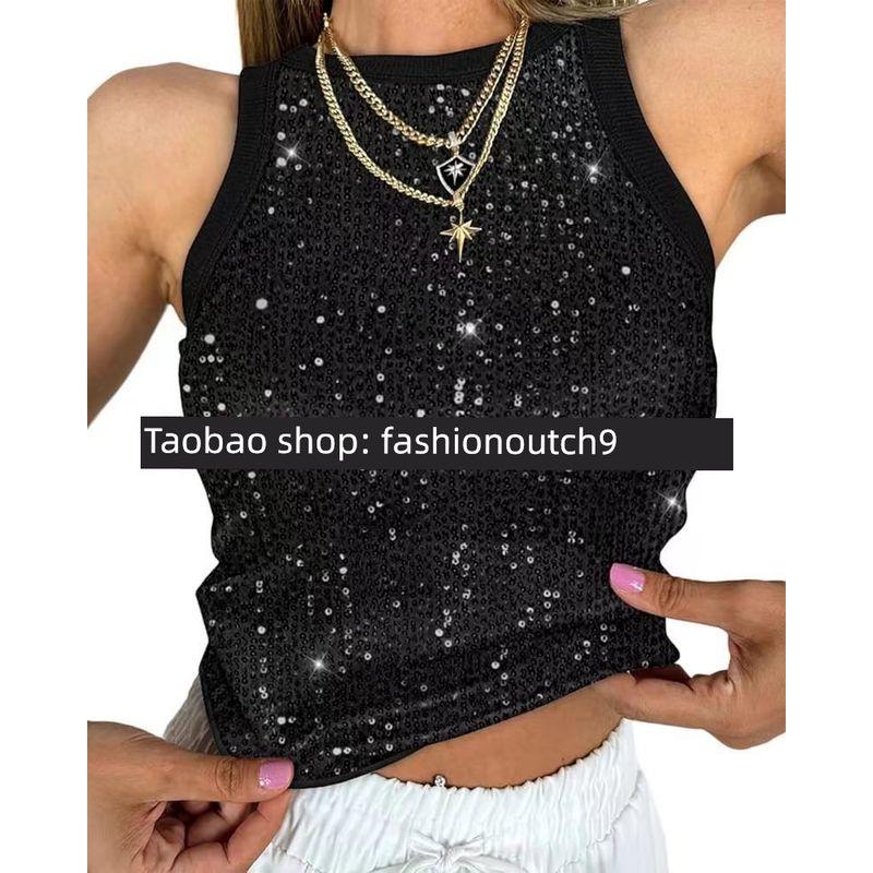 

2025 Леопардовый принт ЖЕНСКИЙ Жилет Сексуальный Топ Black L