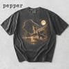Flat-Coated Retriever Howling To The Moon Shirt, Vintage Moon Animal Tee, Dog Lover Gift, Comfort Colors Shirt