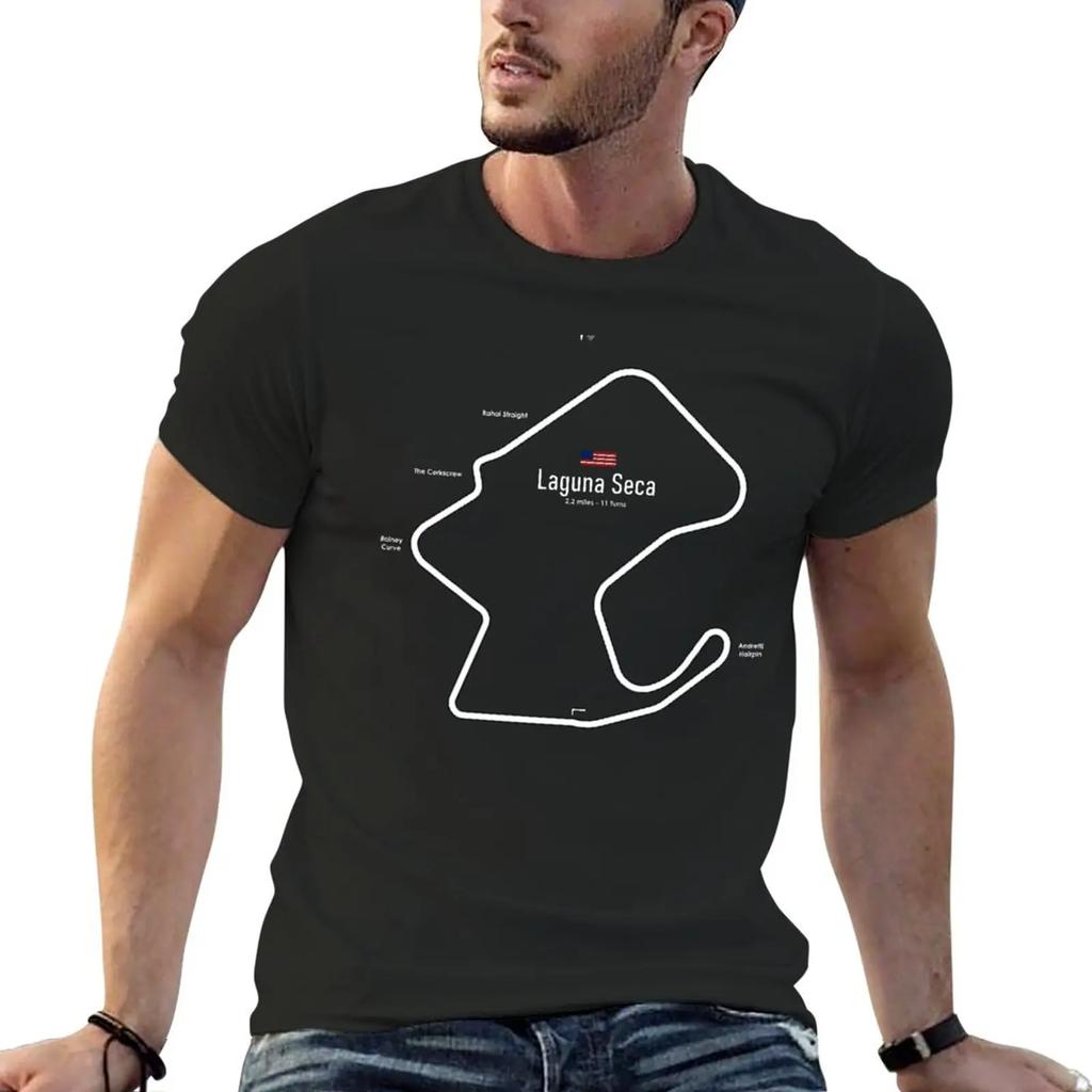 Neues Laguna Seca T-Shirt Vintage Kleidung Kurzarm-T-Shirt Kurzarm Anime T-Shirt Herren Große T-Shirts