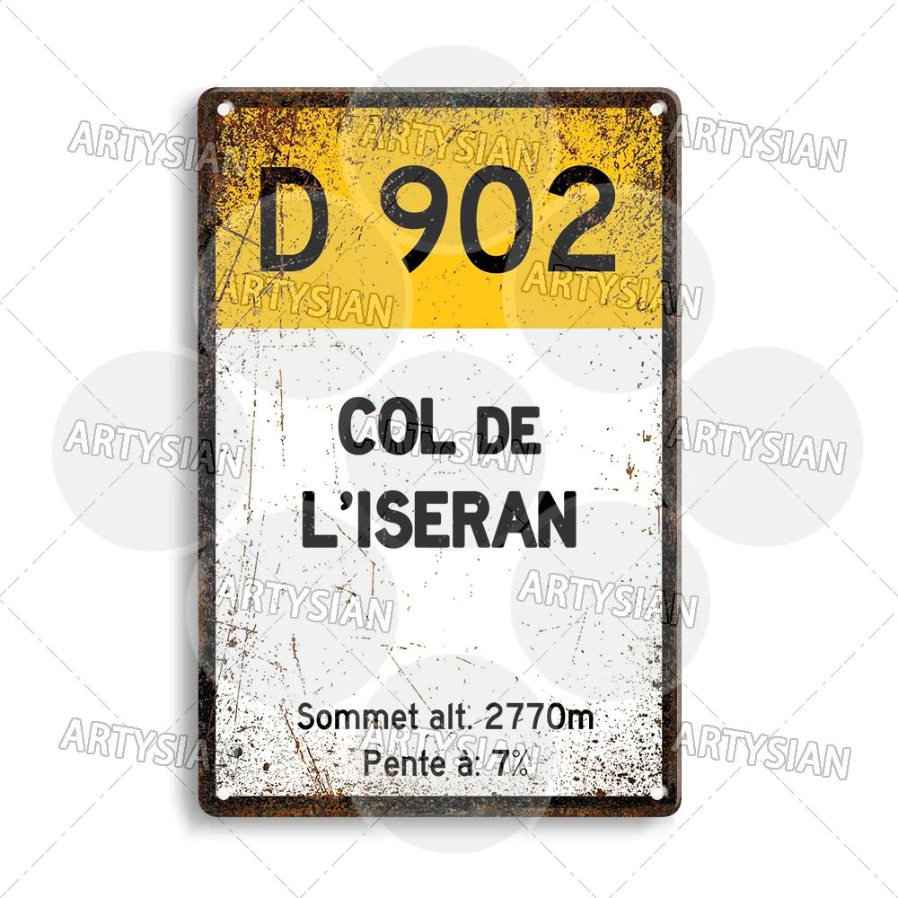 Turul Franței Ciclism Placă metalică Reper ALPE d'HUEZ Col D'Aubisque Col du Granon Peyresourde d'IZOARD l'ISERAN BONETTE