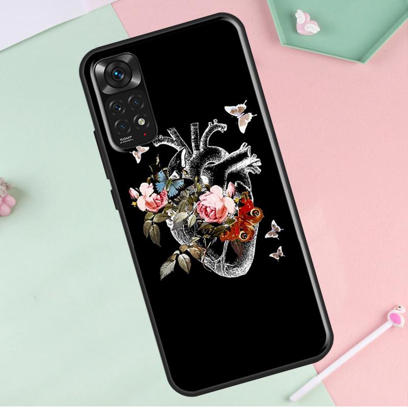 Medical Human Organs Heart Art For Redmi Note 12 Pro Plus Cover For Redmi Note 10 8 9 11 Pro 12S 11S 10S 9S 9C 10C 12C Case