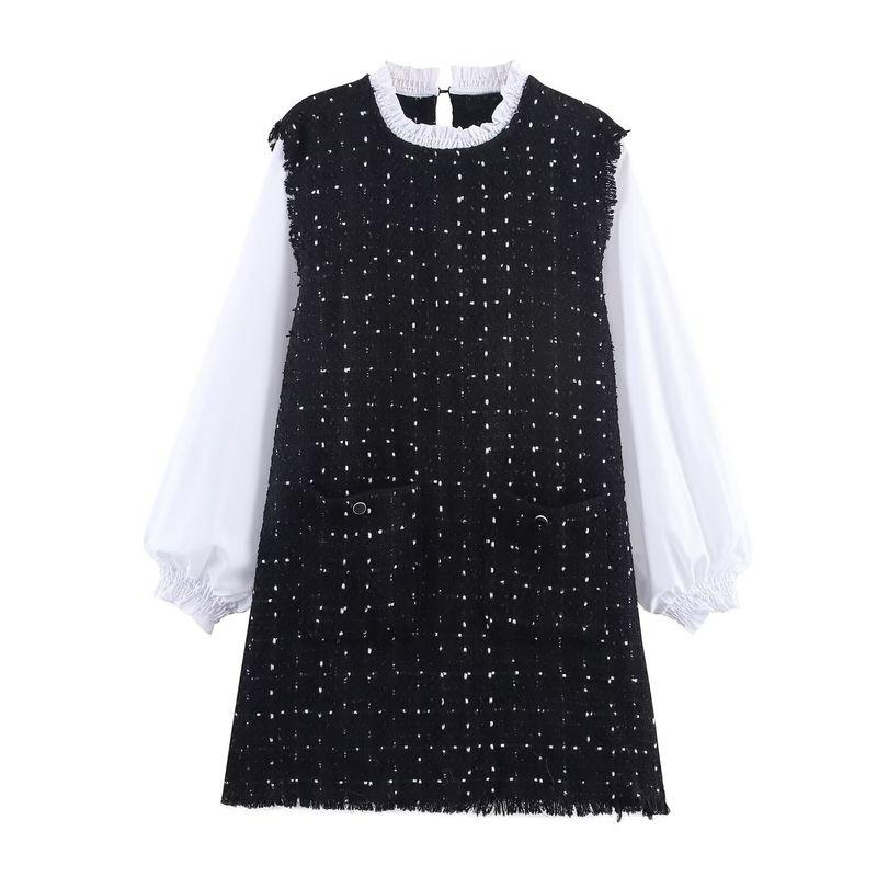 Araltay New Arrival Fashion Style Women's Clothing Fashion All-Match Casual Minimalist Long Sleeve Patchwork Dress 8351621