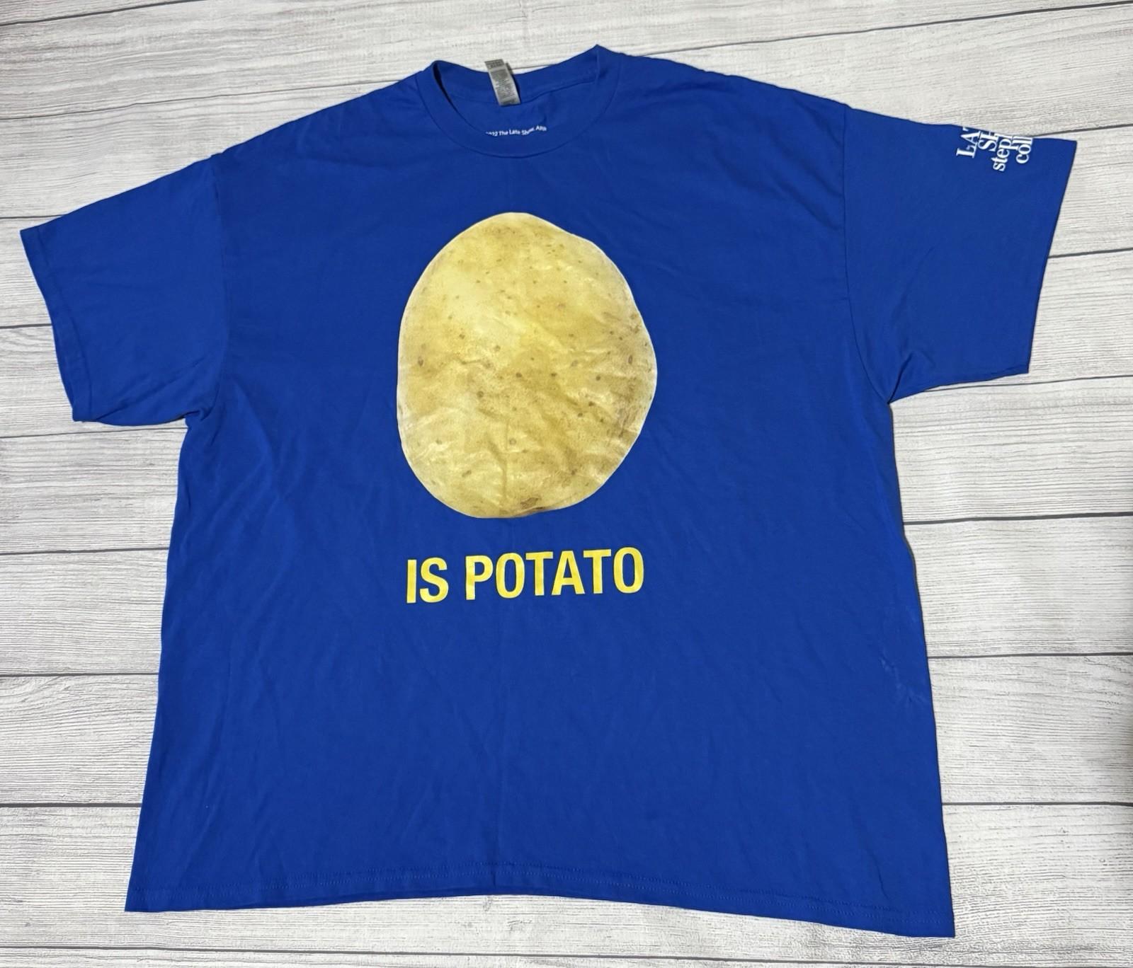 The Late Show with Stephen Colbert Is Potato Shirt size Mens 2XL XXL Blue XXXL