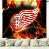 Detroit Red Wings logo Wall Tapestry Aesthetic Wall Hanging Printed Fabric Blanket Decorative Tapestries for Bedroom Living Room Home Decor