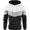 Men's Fashionable Printed Hooded Sweatshirt - European & American Casual Sports Color Block Top for Spring & Autumn