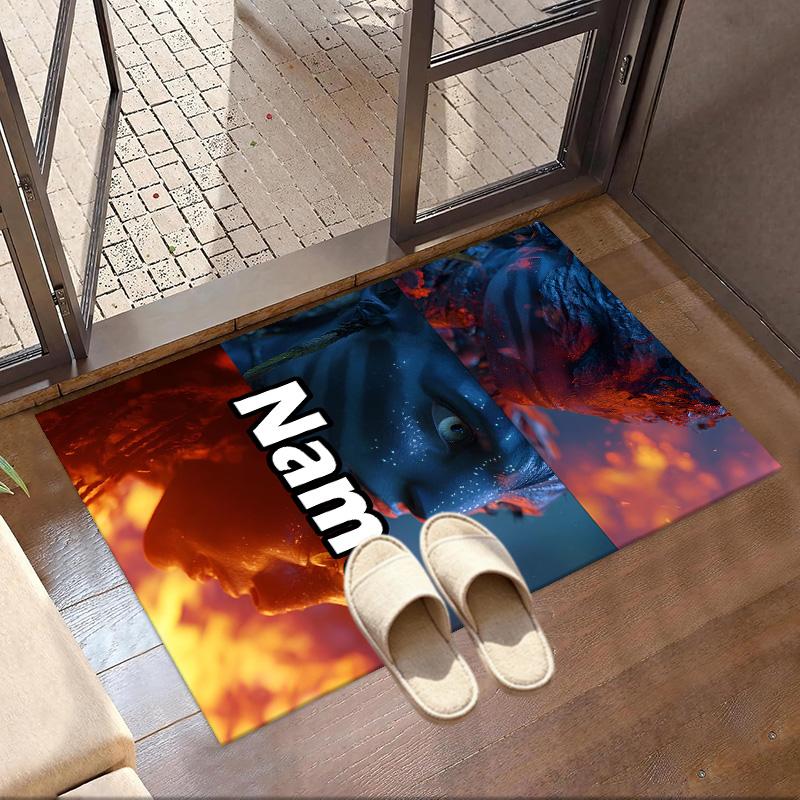 Custom Name Personalized Avatar Print Carpet, Versatile Home Decor Rug, for Playroom, Apartment, Balcony, Entryway, Hallway Gift