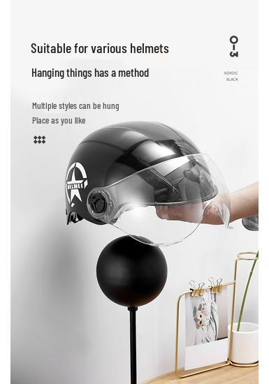 Versatile No-Drill Motorcycle Helmet & Hat Display Stand