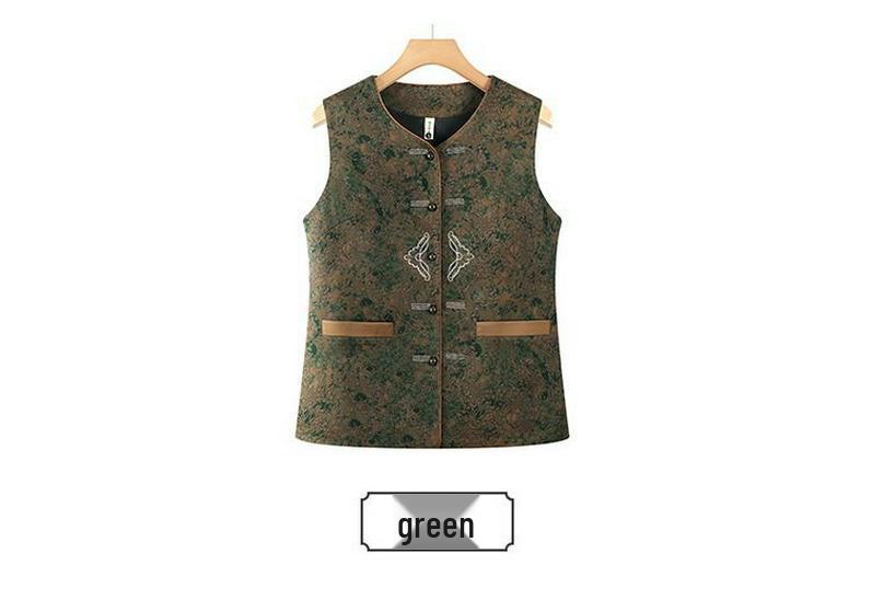 Grandma's Spring Fashion Vest: Stylish Chinese Waistcoat for Middle-Aged & Elderly Women, Perfect Autumn Wear for 60+