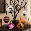 Must-have Halloween Decor 16 Pcs Hanging Ball Decor 6cm Skull Witch Eye Ornaments Decorations for Ghost Tree Spooky Window Yard Haunted House Party