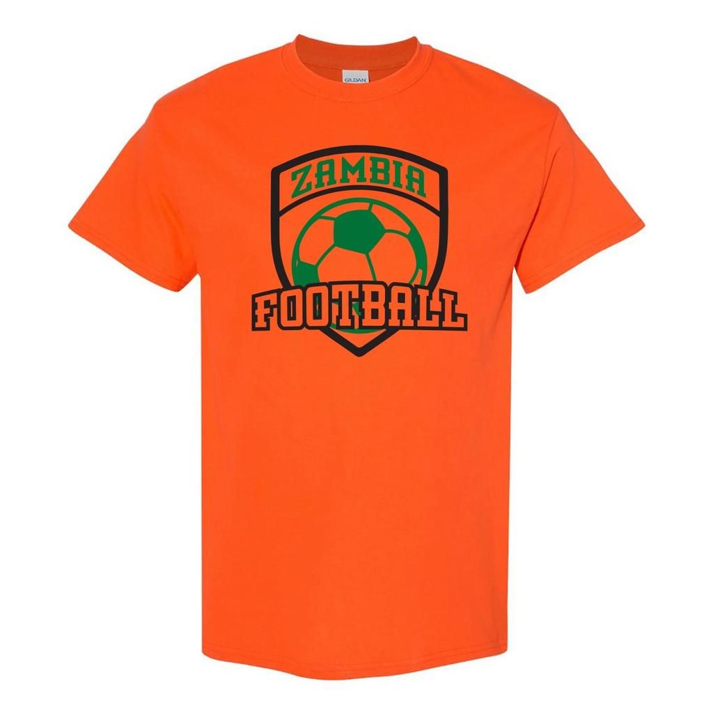 Zambia Football - Koszulka Sportowa Piłka Nożna - Pomarańczowa
