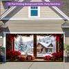 1Pcs Winter Snow Window View Scene Decoration Background Christmas Backdrop Decorations For Photo Studio Photo Booth Party