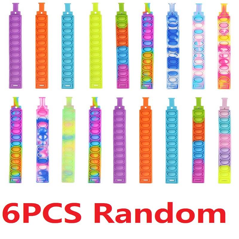 Silicone Pop It Fidget Bubble Bracelet Push Bubbles Stress Relieve Fidget Toy Relieve Fatigue Depression Relax Pop Gift For Kids
