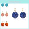 Stylish Alloy Round Drop Earrings Fashionable Metal Studs For Women In Multiple Colors