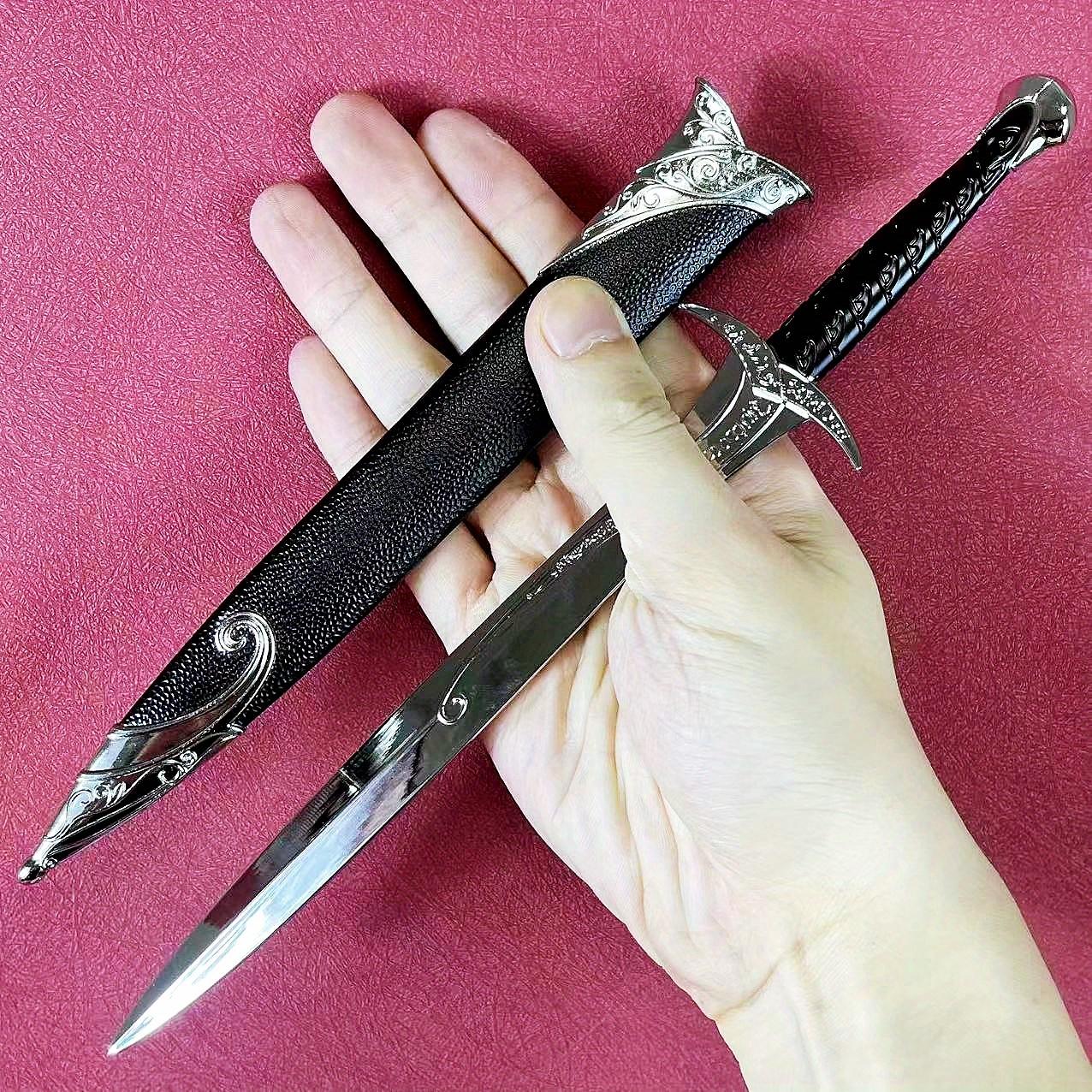 

Ring 11.6inch Baggins Katana Aragorn Sword Anime Medieval Glamdring Narthil Ninja Knife Real Japanese Katana Samurai Sabre Toy