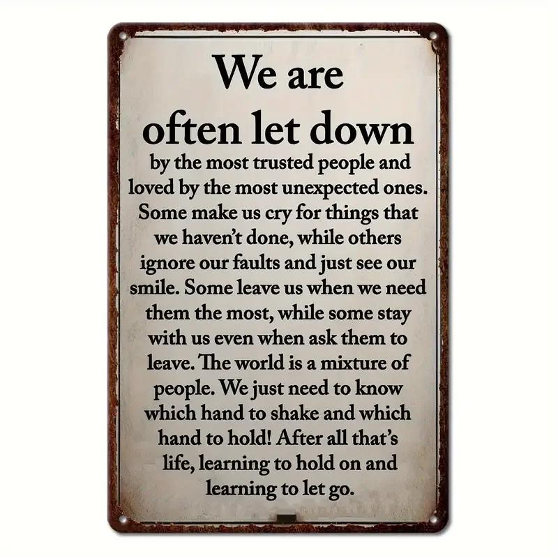 Humorous Satirical Phrases Aluminum Sign Vintage Metal Sign For Home, Cafe Bar Club, Garage, Spaces LivingRoom Wall Decor