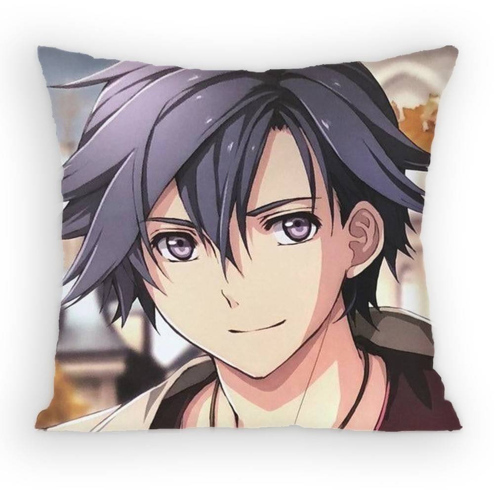 Eiyuu Densetsu Rean Schwarzer Pillow Case Anti-Dustmite Pillowcase Invisible Zipper Silky Short Plush Sofa Cushion Cover