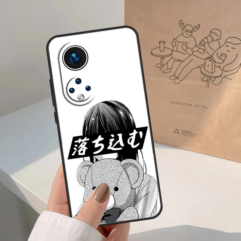 TRAURIGE JAPANISCHE ANIME-ÄSTHETIK Für Honor Magic 8 Pro 7 6 5 Lite Hülle Für Honor Win RT 200 400 50 70 90 X8b X9a X9b X9c X9d