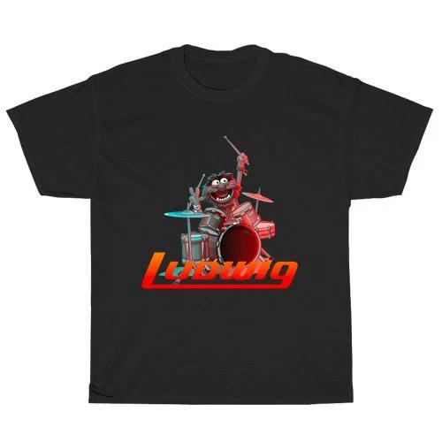 Animal Drummer Ludwig Drums Logo American T-Shirt Funny Size S to 5XL M