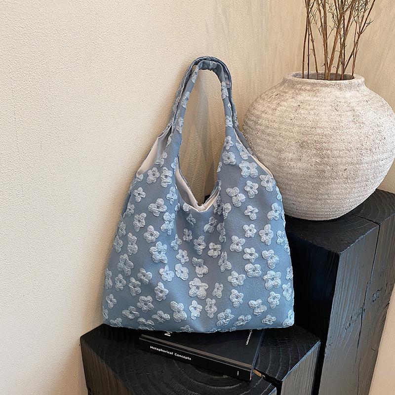 Literary Style Sweet Fashion Texture Simple Casual Shoulder Armpit Bag Trend Lightweight Large Capacity Tote Bag Women's Bag