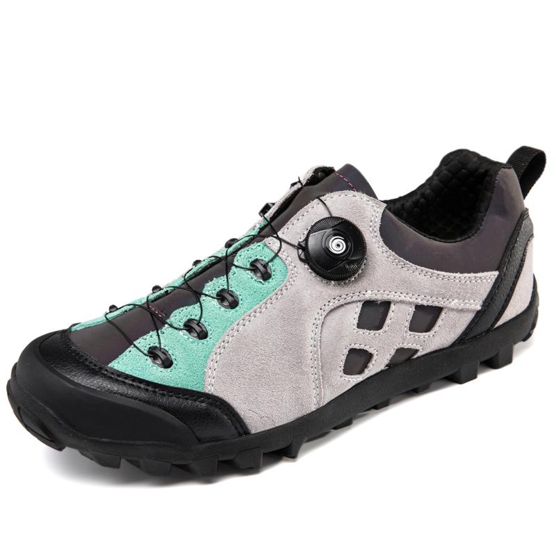 2025 New Men's Hiking Shoes Non-slip High-Quality Leather Outdoor Sneakers for Male Rotary Adjusting Clasp Men Trekking Shoes