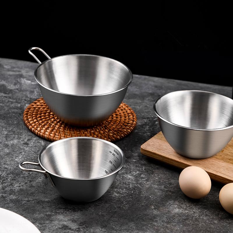Stainless Steel Egg Beater Drain Basket Grains Rice Colander Kitchen Sauce Dishes with Handle Food Spin Dryer Cookware