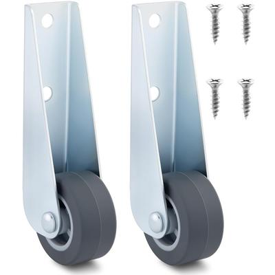 2 Pcs Gate Caster Wheels Replacement, Rubber Rolling Swivel Casters, Non-Slip Pulley Directional Wheel