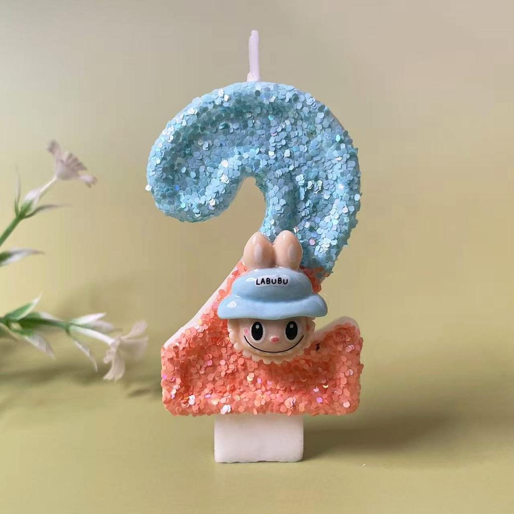 Creative Handmade Digital Candle Birthday Cake for Party Birthday, Cute Candle Accessories for Children's Birthday Celebration