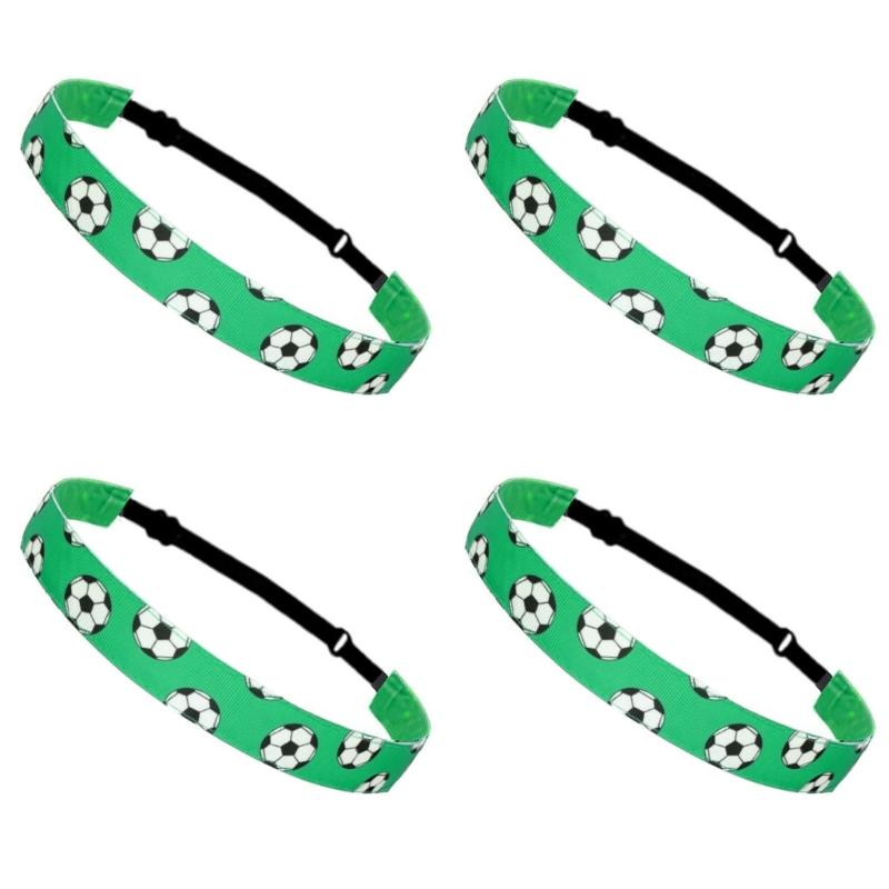 4PCS Elastic Fitness Headbands Adjustable Athletic Headbands Light Weight Breathable For Soccer Basketball Running