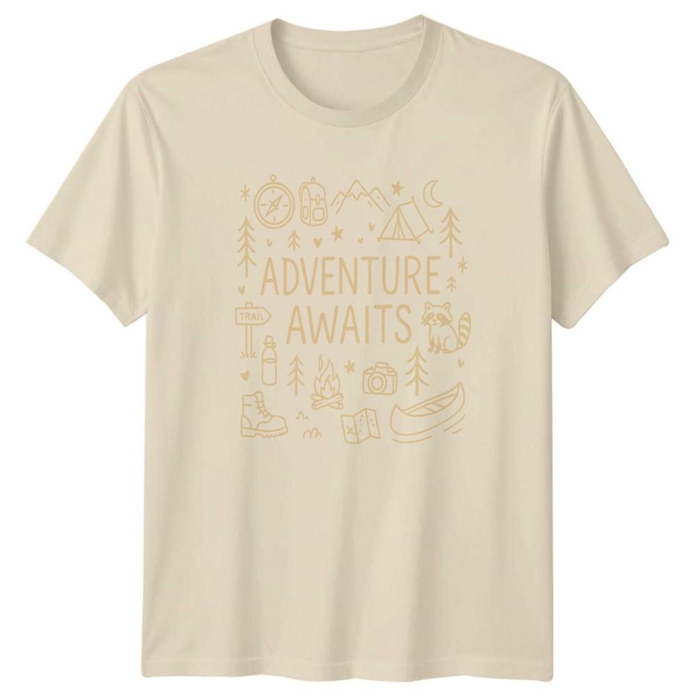 Adventure Awaits TShirt Hiking Camping Birthday Gift For Him And Her