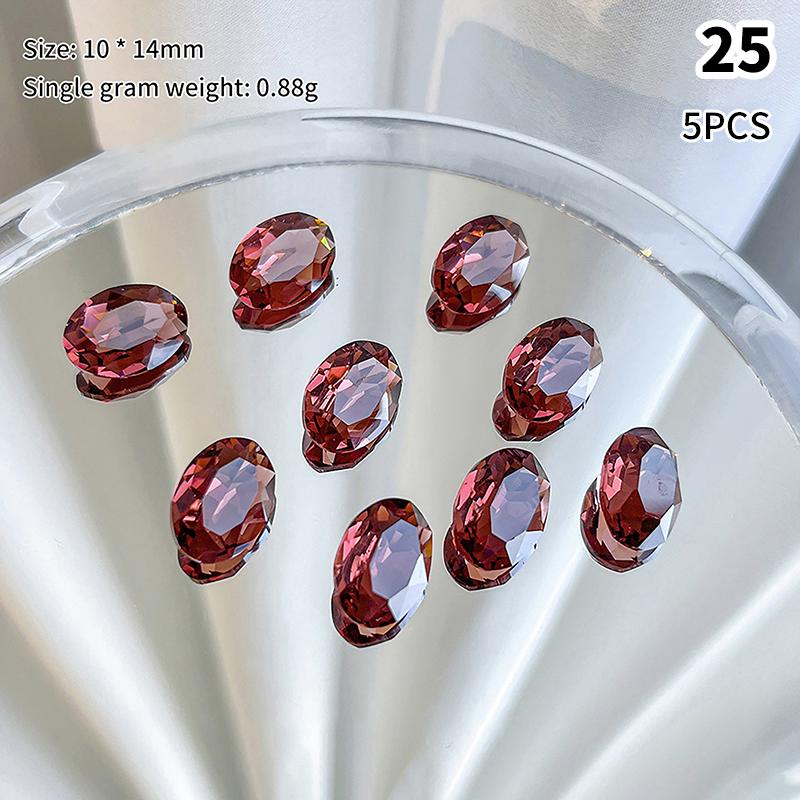 

5 шт. Эллиптические наклейки-бриллианты для ногтей в форме голубиного яйца, Аксессуары для украшения ногтей, Салон маникюра, Роспись ногтей as the picture