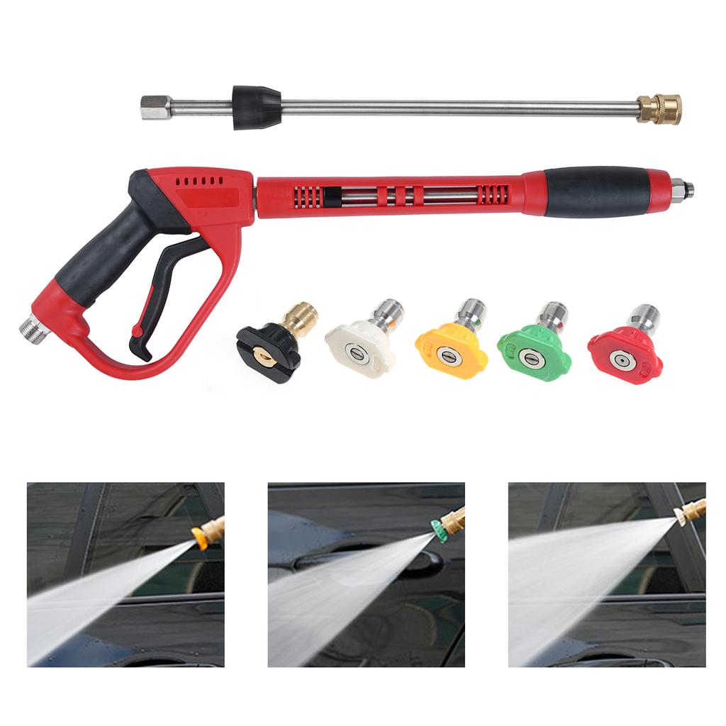 Pressure Washer Gun 5000 PSI Powerful Washing Gun 40inch Length 14inch Quick Connect with M22