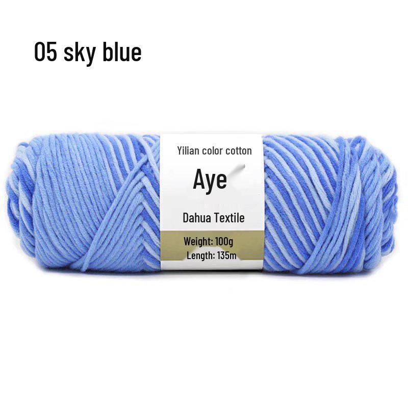 Eight-Strand Cotton Milk Yarn for DIY Crochet and Knitting - Medium Thick, Ideal for Handmade Scarves.