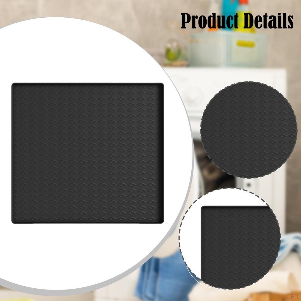 23.6x23.6inch Silicone Appliance Mat Pad Dryer Countertop Protector for Laundry Room Universal Fit