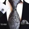 Paisley Tie, Pocket Square & Cufflinks Set – Men's Formal Wedding Accessories