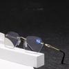 New Business Frameless Reading Glasses for Men Super Light Retro High-definition Glasses Anti Blue Light Presbyopia Glasses
