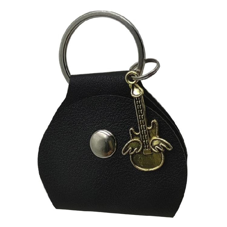 Guitar Plectrum Storage Bag Guitar Pick Storage Box Guitar Pick Pouch Practical Pick Container Leather Texture for Picks