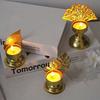 Durable Leaf Candlestick Stand Unique Golden Aromatherapy Rack Iron Candle Holder  Home Decor