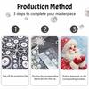 Weihnachts-Perlenmalerei-Set Handgemachtes DIY Weihnachtsmann Schneeflocke Heimdekoration Malerei
