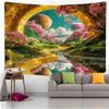 Landscape From Window Tapestry, Aesthetic Hanging Tapestry Bedroom Office Living Room Home Decor, Wall Decoration